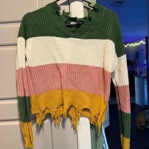 Colorful Striped Women's Sweater
